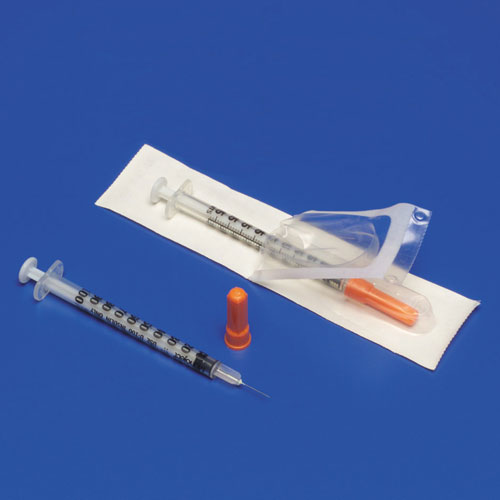 Monoject Insulin Syringes: 1 mL x 30 Gauge x 5/16", Box of 100