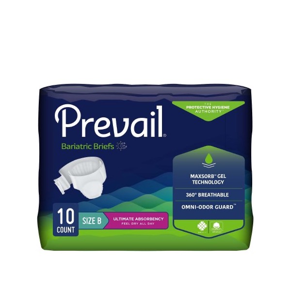 Prevail Bariatric Briefs: Size B, Case of 4 (PV-094)