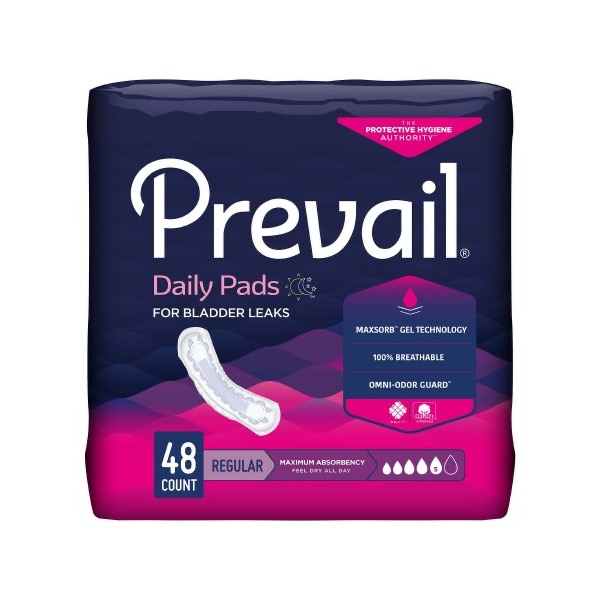 	Prevail® Maximum Absorbency Daily Pads