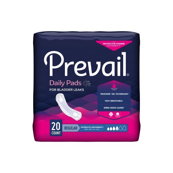 	Prevail® Moderate Absorbency Daily Pads