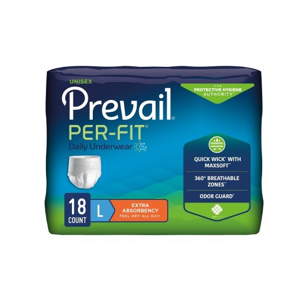 Prevail Per-Fit Daily Underwear: Large, Case of 72 (PF-513)