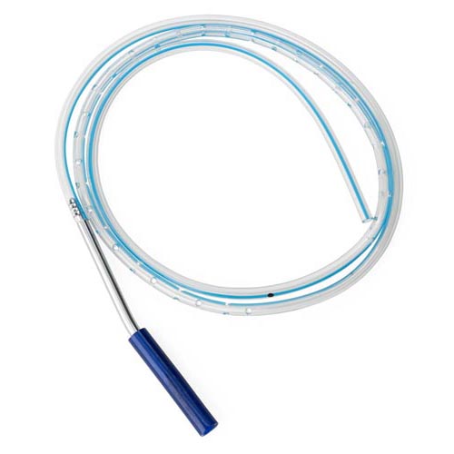 Mid-Perforation Round PVC Drains with Trocar: 19 Fr, 1/4", Case of 10 (DYNJWE0525)