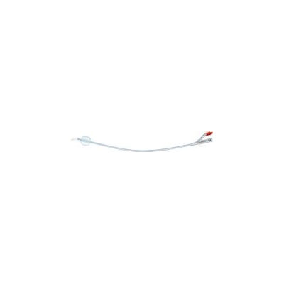 2-Way 100% Silicone Tiemann Foley Catheter 14 fr 5 cc: , Case of 5 (171305140)