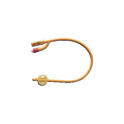 Gold 2-Way Latex Foley Catheter 12 fr 5 cc: , Case of 10 (180705120)