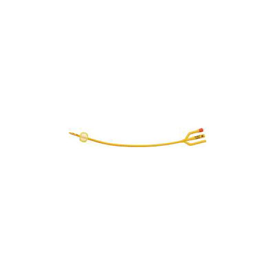 Gold 3-Way Silicone-Coated Foley Catheter 20 fr 30 cc: , Case of 10 (183430200)
