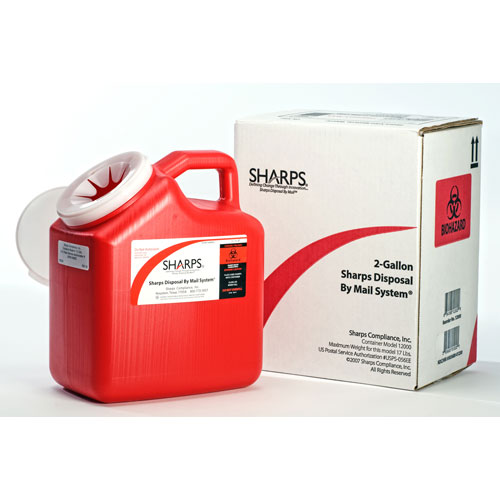Sharps Container Mail Back System: 2 Gallon, 1 Each (SCC2GV2)