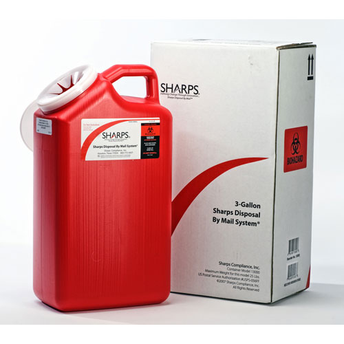 Sharps Container Mail Back System: 3 Gallon, 1 Each (SCC3GV2)