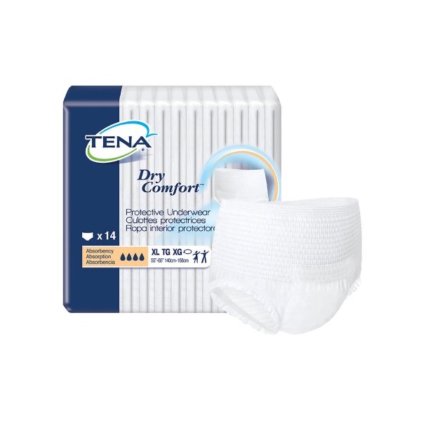 TENA Dry Comfort Protective Underwear: XL, Pack of 14 (72424)