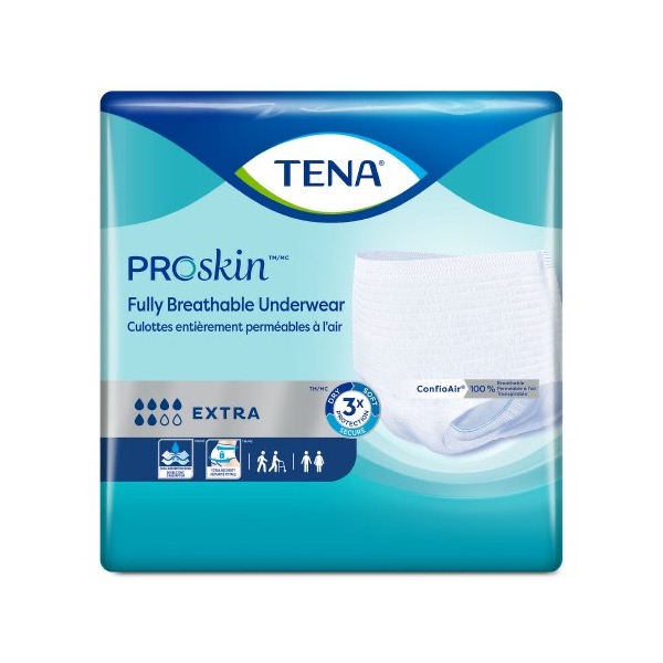 TENA ProSkin Extra Protective Underwear: 2XL, Bag of 12 (72518)