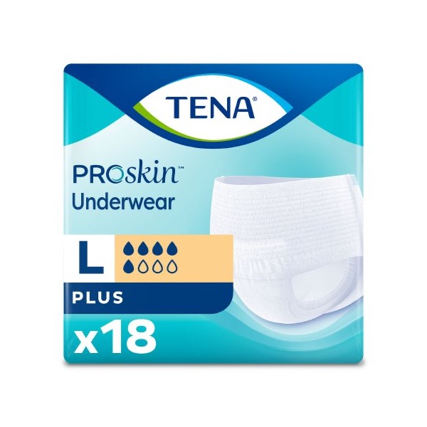 TENA ProSkin Plus Protective Underwear: Large, Pack of 18 (72633)