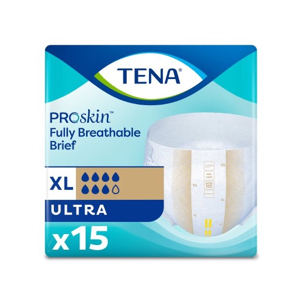 TENA ProSkin Ultra Briefs: XL, Bag of 15 (68010)