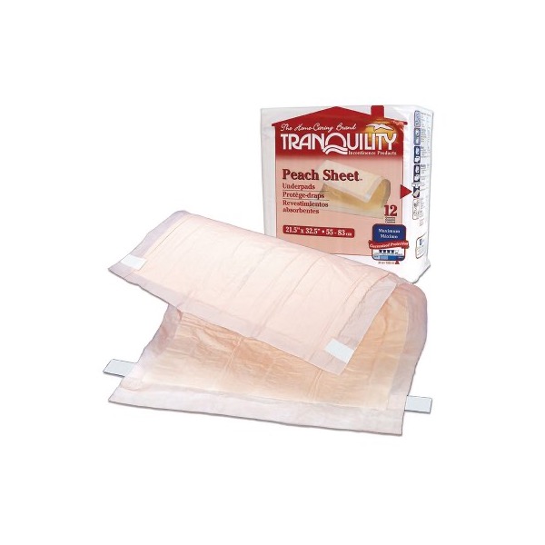 	Tranquility® Peach Sheet Disposable Underpads