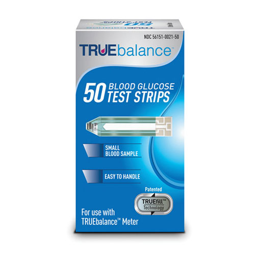 TRUEbalance Blood Glucose Test Strips: , Box of 50 (67H3H0181)