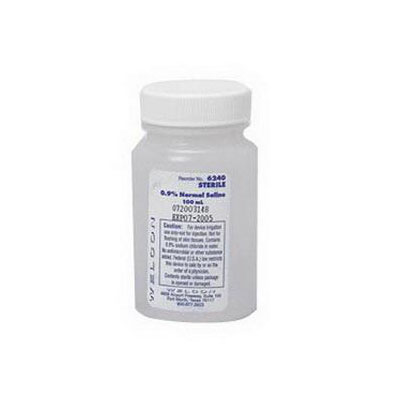 USP Normal Sterile Saline Screw Top Container 100mL: , Case of 48 (6240)