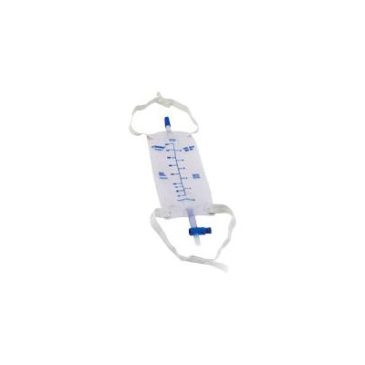 ReliaMed Disposable Leg Drainage Bag with T-Tap Valve 600 mL (Each): , Case of 48 (LB600TT)